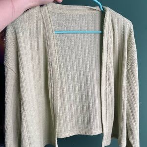 Thin creamy green cropped/short sweater